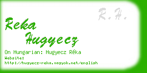 reka hugyecz business card